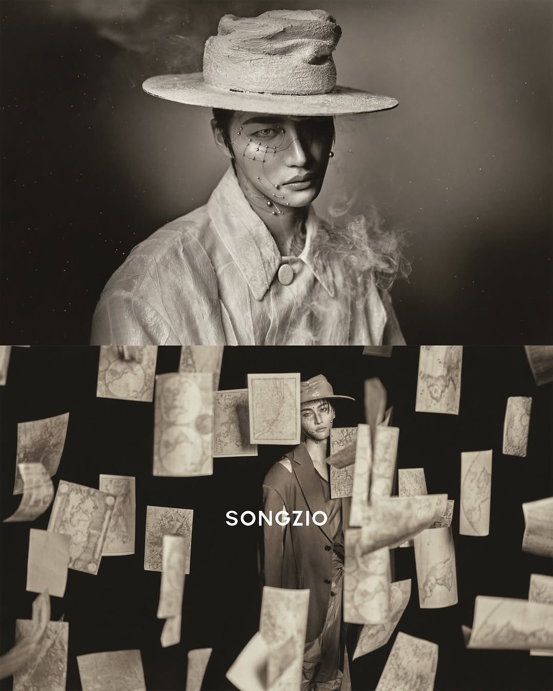 Photo by SEONGHWA on January 18, 2026. May be an image of newspaper, bowler hat, poster and text that says 'η SONGZIO'.