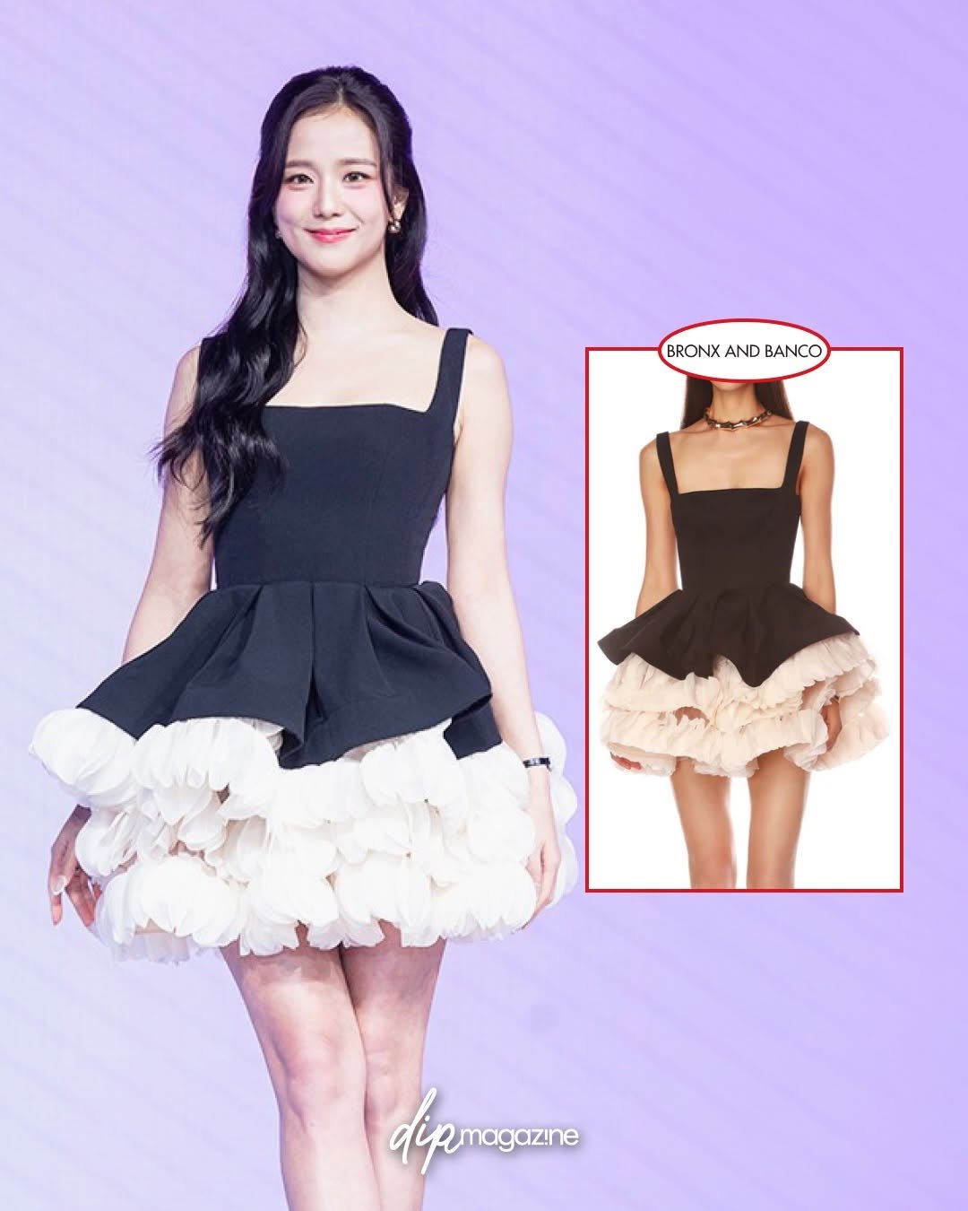 Photo shared by 딥 매거진 on February 25, 2026 tagging @bronxandbanco, and @sooyaaa__. May be an image of top, dress, overskirt, net and text that says 'BRONX AND BRONXANDBANCO BANCO dipmagarine'.