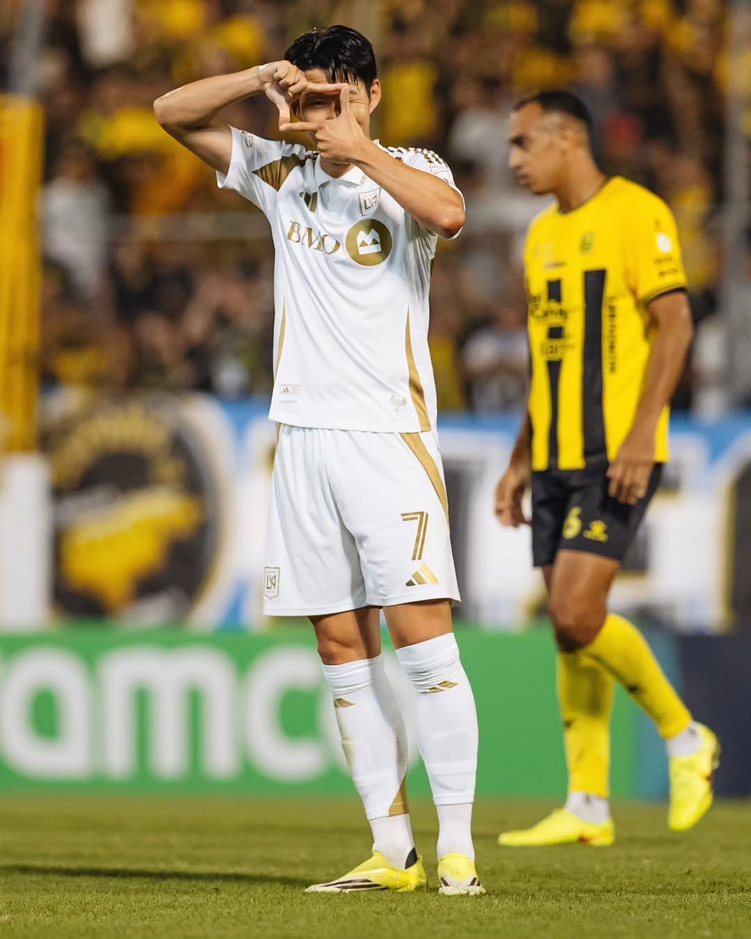 Photo by Son HeungMin(손흥민)🇰🇷 on February 18, 2026. May be an image of football, soccer, stadium and text that says 'BMO 品 7 7 amc'.