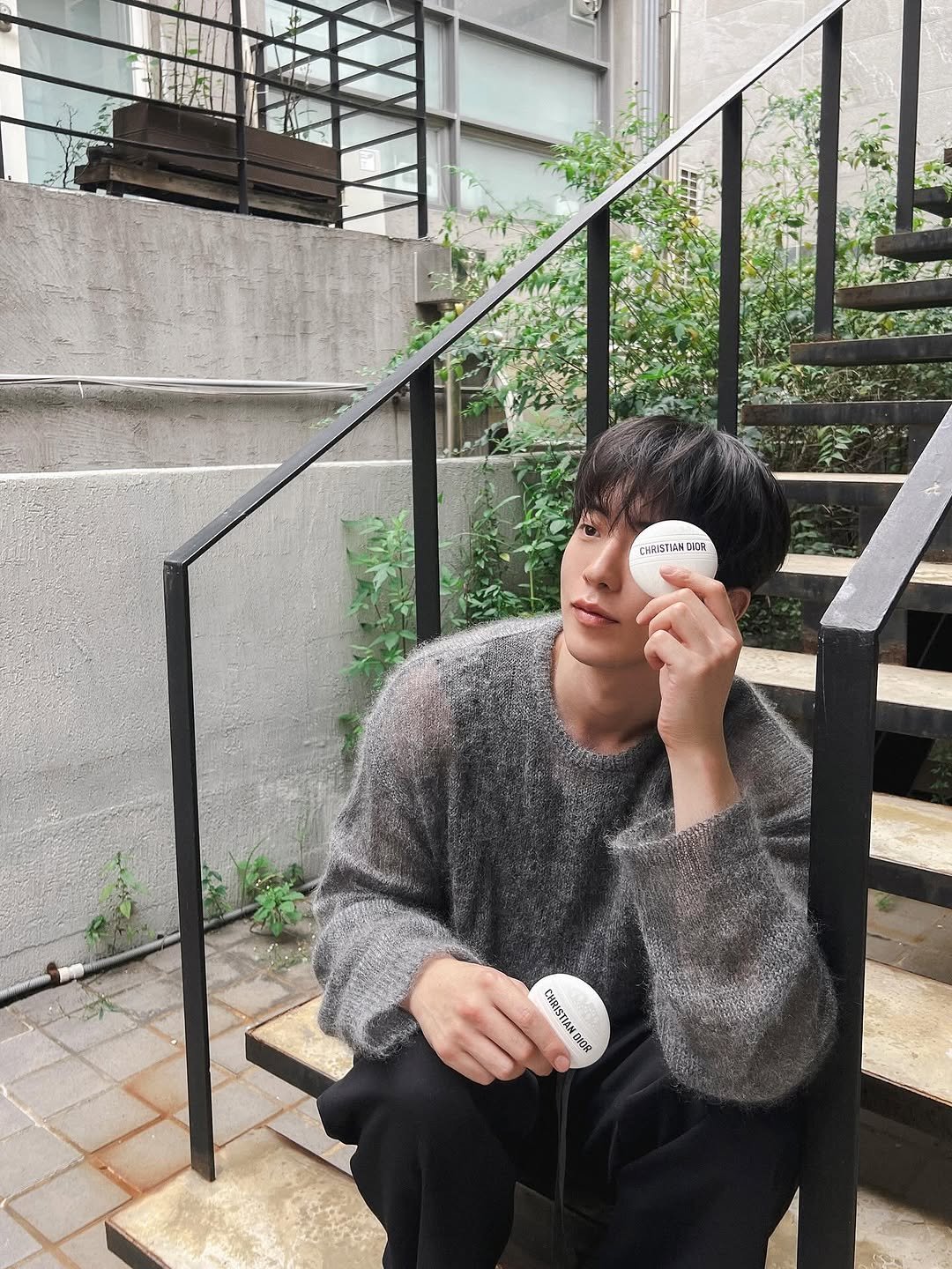 Photo shared by 남주혁 on October 29, 2025 tagging @diorbeauty. May be an image of duffle coat.