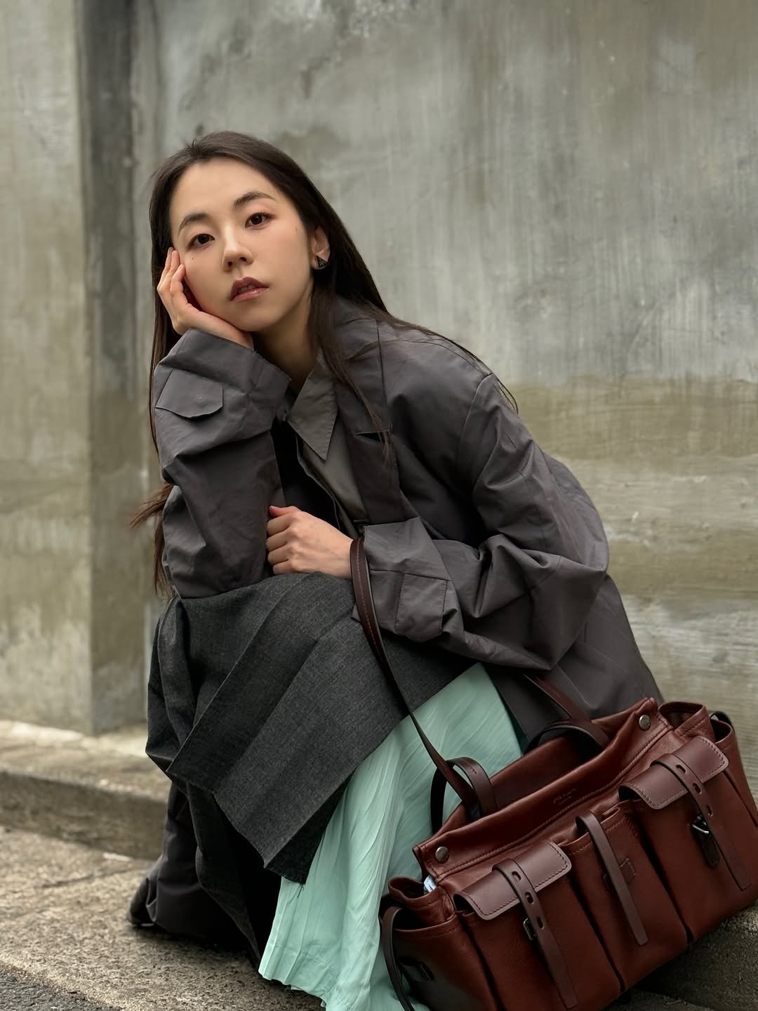 ssoheean 게시물 이미지: Daily route? Route Bag🤎🩶🩵 @prada 

#PradaSS26 #adv