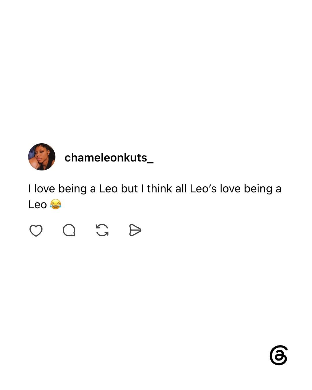 threads 게시물 이미지: Leos really are the birthday AND the holiday 🙂‍↕️