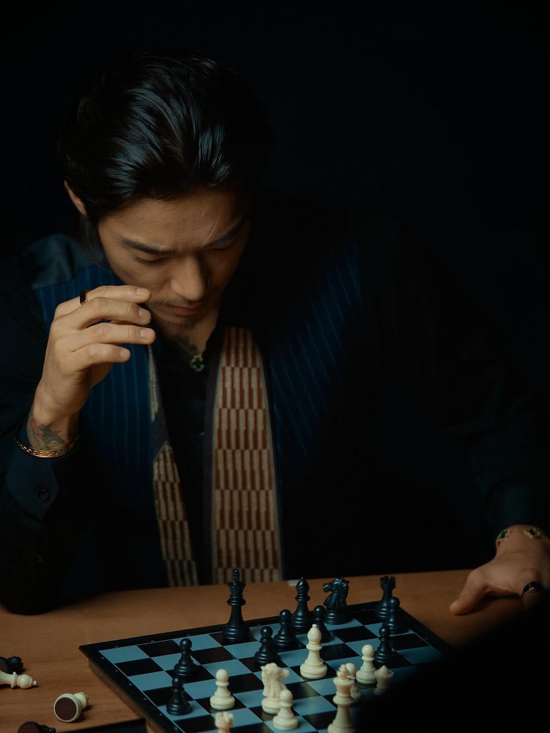 Photo by 비 르 on May 31, 2025. May be an image of 1 person and chess.